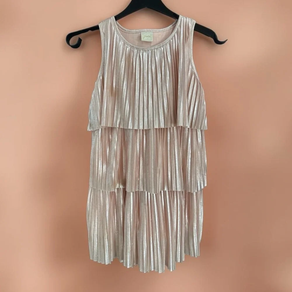 Jusbe. Shimmering Pink Tiered Dress